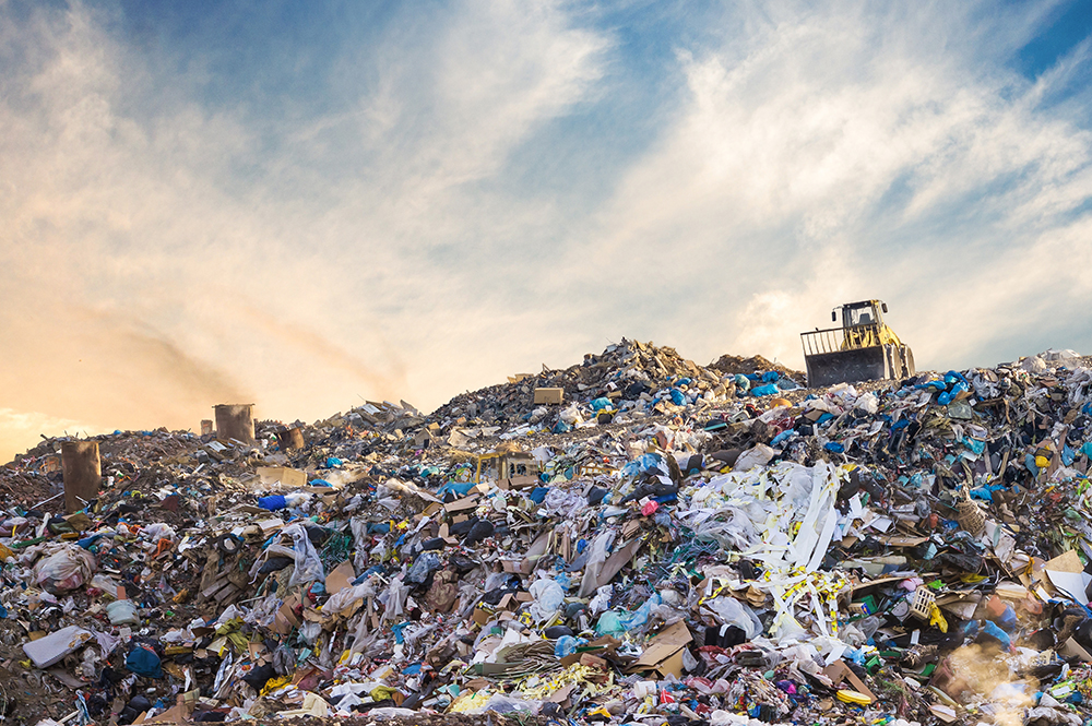 A landfill produces a specific type of biogas that can be detected with an environmental monitoring system.