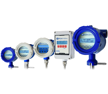 Fox Thermal's mixed gas flow meters.